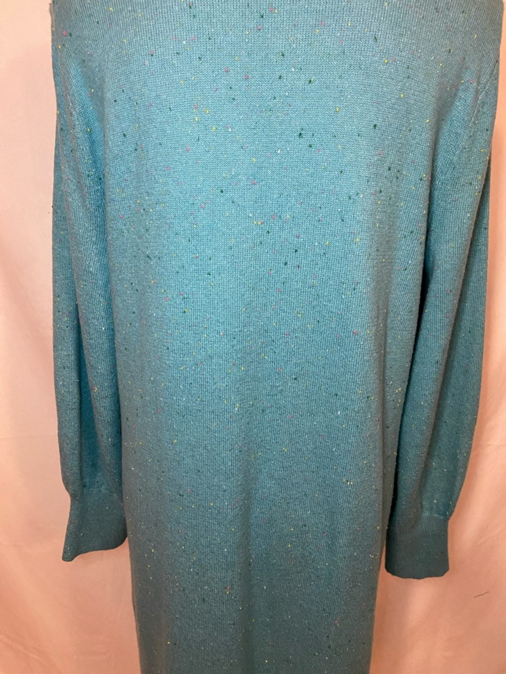 Talbots Teal Long-Sleeve Knit Dress - Picture 9 of 12